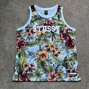 Stussy Floral Mens Mesh Tank Top